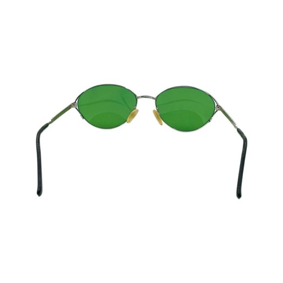 80\'s 90\'s Small CHRISTIAN DIOR Sunglasses Eyewear Silver Metal Frames Green Lens main image 9